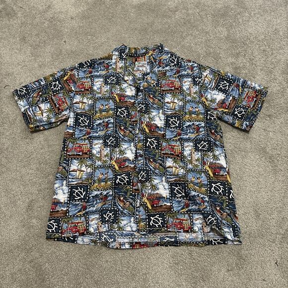 Ct Hawaii Fashions Mens XL Hawaiian Shirt 100% Cotton Surf Beach Paradise - Picture 1 of 5